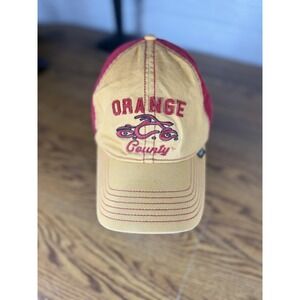 Orange County Choppers Hat Cap Fitted Mens One Size Yellow Red Embroidered Biker
